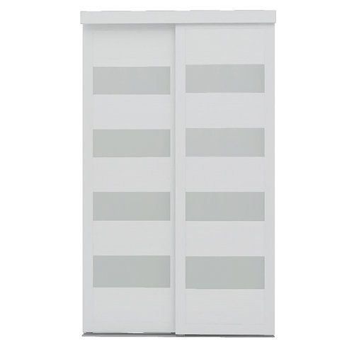 Renin Glass Sliding Closet Doors with Installation Hardware Kit